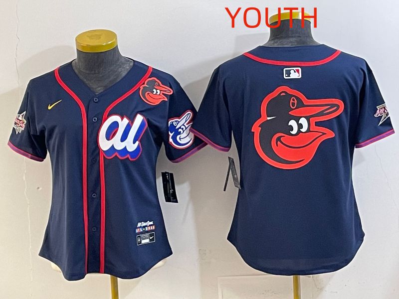 Youth 2025 Baltimore Orioles Blank Drak Blue All star Nike MLB Jersey style 06